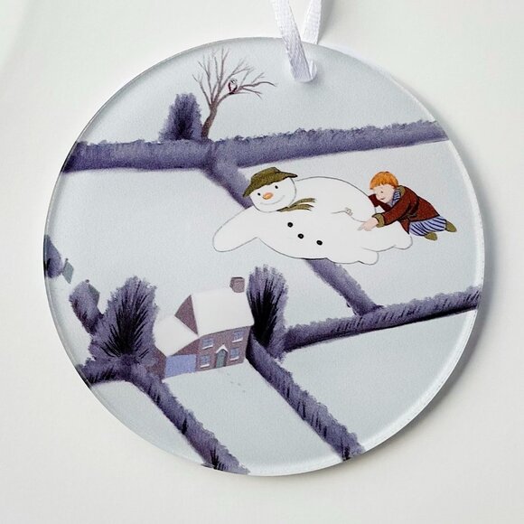 The Snowman Ornament | Acrylic Flying in the air childhood holiday movie - Picture 3 of 4